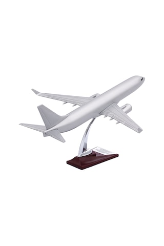 Zekupp - Maket Uçak - Boeing 737-800 1/100 - GÜMÜŞ RENK ÖZEL TASARIM Model Uçak