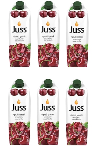 Juss Vişne Meyveli İçecek 1 Lt X 6 Adet