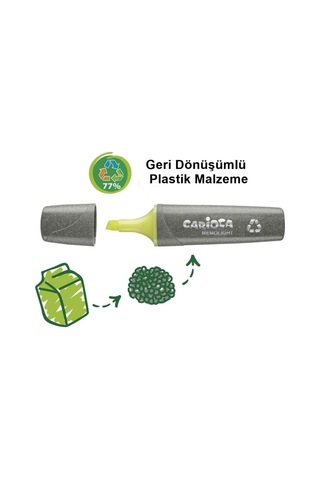 Carioca Eco Family Fosforlu Marker 4'lü Çok Renkli