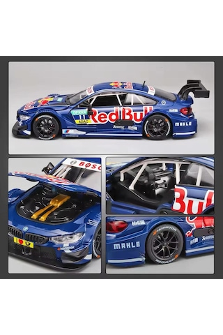 Scowetto Bmw M4 Diecast Redbull Model Araba 1:24 Bmw M4 Yarış Arabası Redbull Diecast Model Araba