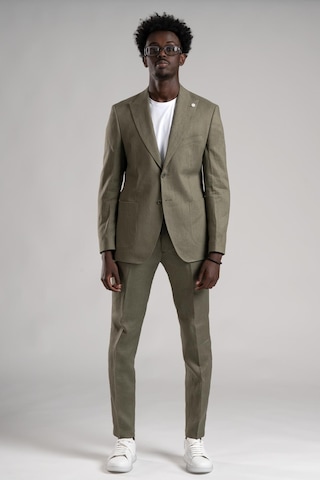 Sir Regular Fit Yarım Astarlı %100 Linen Keten Kumaş Takım Elbise 001
