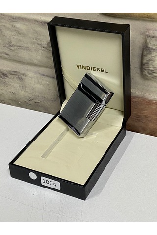 Vindiesel Marka Düz Gri Renk Gazlı Model Kişiye Özel Çakmak