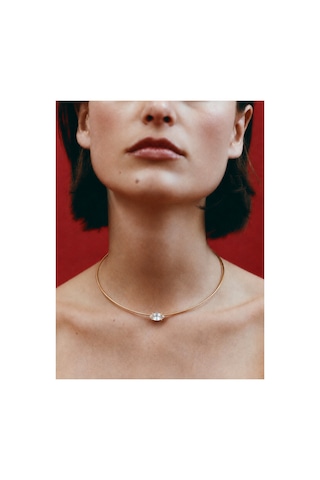 Éclat Collection Sirius Gold Markiz Taşlı Çelik Choker Kolye Altın Altın