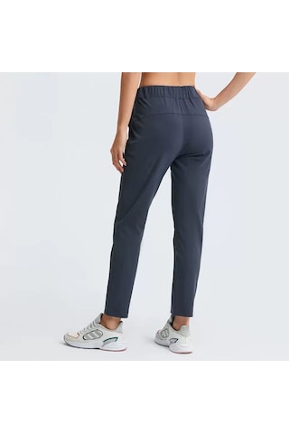 Move Yoga Pantolon Yüksek Bel Bağcıklı Rahat Kesim Spor & Günlük Alt Antrasit Gri