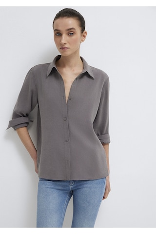 Mavi - Tencel Tm Liyosel Karışımlı Antrasit Gömlek 1211374-90721 Antrasit