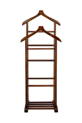 İki Tepeli Dilsiz Uşak Koyu Kahverengi Masif Ahşap Palto Ceket Kahverengi