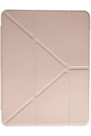 Apple iPad Uyumlu Pro 12.9 2021 Kılıf Kalemlikli Mars Tablet Kılıfı - Rose Gold - Yluh-855085