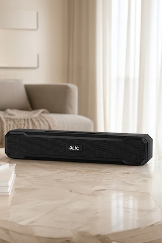 Blic Bls-85 Bluetooth 5.4 Masaüstü Soundbar Hoparlör Siyah, Telefon Standlı, 1500 Mah Şarjlı, Usb Ve