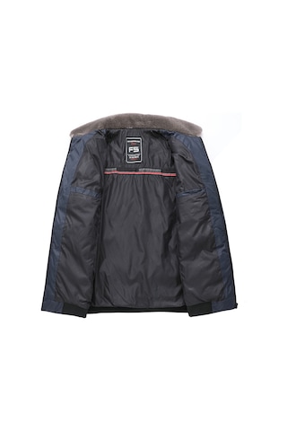 Sımıcg Erkek Yaka Kışlık Pamuk Ceket Mavi Koyu Mavi