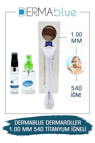 Dermablue 1.00mm Dermaroller 540 Titanyum Iğneli Orijinal Derma R