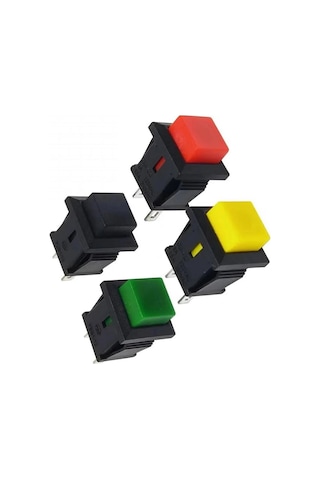 Ic-180k Plastik Buton Yaylı 2p Pbs15b Siyah