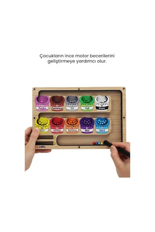 Manyetik Labirent Montessori Matematik Oyunu Harfleri Öğreniyorum Eğitici Oyuncak 25 cm