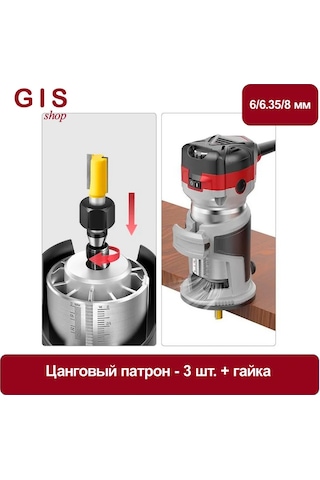 6/6.35/8 Mm - 4 Adet Somunlu Mandren 337960732