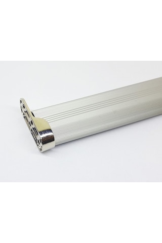 Gardırop Elbise Askı Borusu Alüminyum Dolap Borusu Oval 1 Adet 50 Cm Ve 2 Adet Boru Başlığı Dolap İç