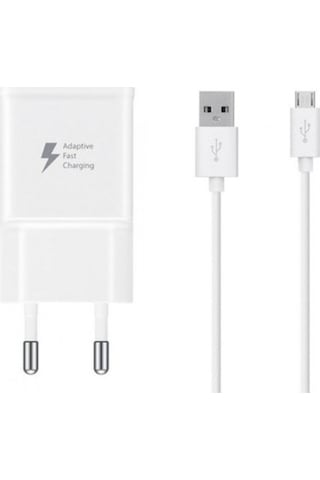 Samsung Uyumlu Micro Usb Hızlı Seyahat Şarj Aleti Ve Data Kablosu -Beyaz (505668030)