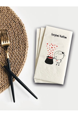 Sevgimi Kattım Sunum Peçetesi 100 Adet