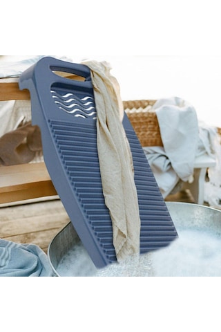 Geeroyoo Ev İ&ccedil İn Plastik Manuel &ccedil Ama Tahtası Sabit Sabun Tutuculu Lacivert Renkli Koyu Mavi