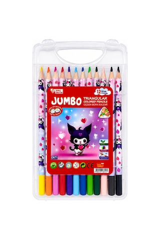 Fatih Hello Kids Jumbo Üçgen Boya 12 Çantalı Çok Renkli
