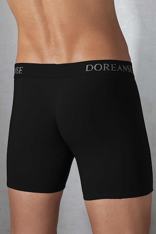 Doreanse Erkek Modal Çizgili Normal Paça Boxer 1780-Siyah