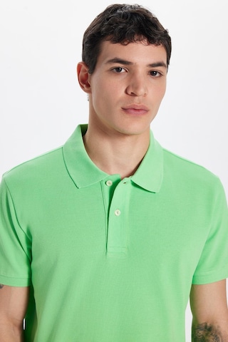 Tudors Erkek Slim Fit Dar Kesim %100 Pamuk Yeşil Polo Yaka Tişört-32766 Yosun Yeşili