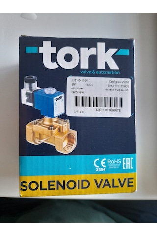 Sms Tork Selenoid Vana 3/4" Normalde Kapalı 24 Vdc