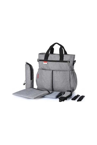 Novahub Moveevo Geniş Kapasiteli Anne Çantası - Bebek Bezi, Emzirme Ve Seyahat İçin Omuz/el Çantası Gri Gri