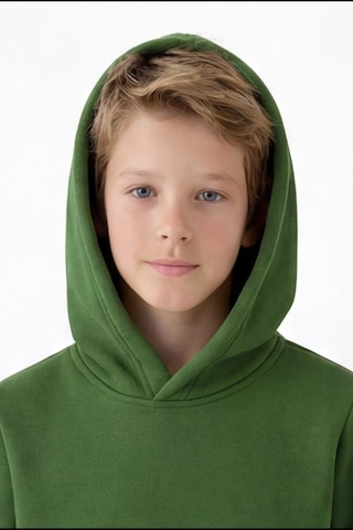 Esila Kids Çocuk Eşofman Takımı Kapüşonlu 3 İp 5-10 Yaş Yeşil