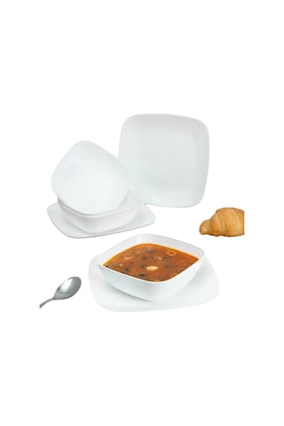 Al' Ternatıva Plastik Tabak Seti 8 Adet. 330755126 Beyaz