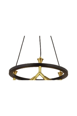 Lampaluce Bambi Modern Sarkıt Camlı Avize 6'lı Sarı Eskitme