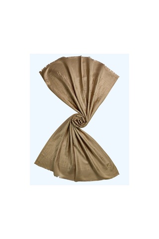 Mim Eşarp Işıl İpek - H Desen Kaşmir İpek Şal 75x190 Cm Gold