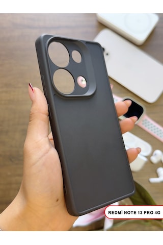 Redmi Note 13 Pro 4g Uyumlu Kamera Korumalı Darbeye Dayanıklı Renk Atmayan Keep Silikon Kılıf Siyah