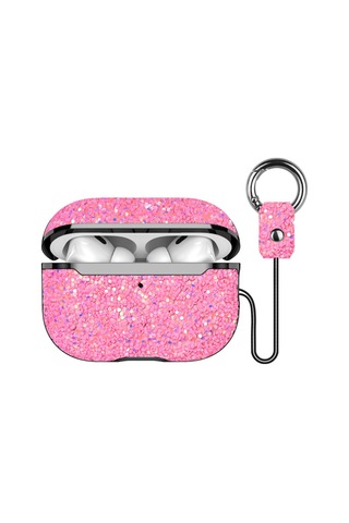 Onegif Apple Uyumlu Airpods Pro 2 nesil Bright Simli Kapak Pembe