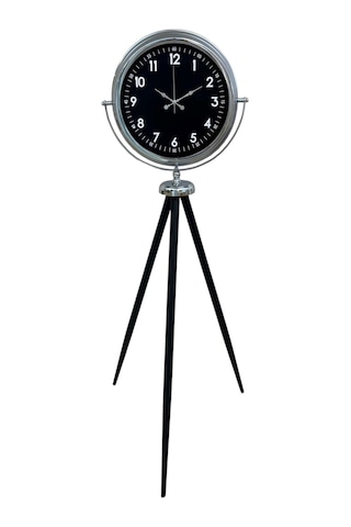 Plentiful Prestige Krom Tripod Ayaklı Saat Siyah