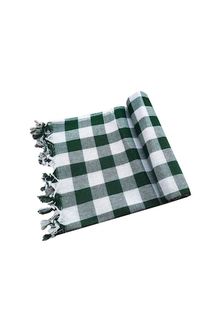 Kareli Yer Sofra Bezi Piknik Masa Örtüsü Saçaklı 150X150 CM (547799353)