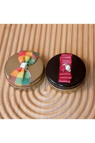 Uretti - Ayşe 7362 9741 El Yapımı 2'li Yağmur Ormanları Ve Vanilya Kokulu Metal Kutuda Mum - 3 X 7 Cm Beyaz