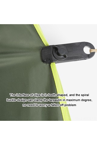 Kosona 10 Adet Yeşil Nilon Tent Klampları - Outdoor Kamp Çadır Zıpzıp Klipsi, Dayanıklı Rüzgarlı Hava İçin, Tente, Tarp, Kanopiye Uygun Koyu Yeşil