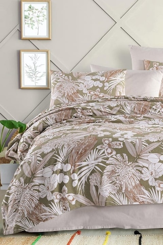 As Perde Cotton Life Çift Kişilik Pike Takımı Hawai Yeşil