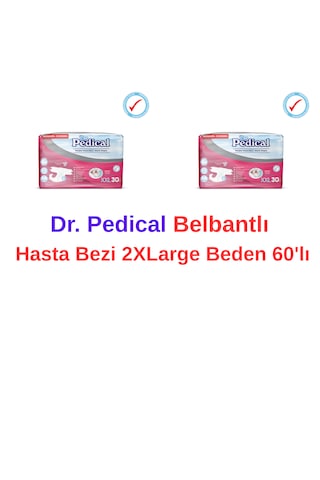 Dr. Pedical Belbantlı Yaşlı Hasta Bezi 2xlarge Beden 60'lı 2XL Dr. Pedical Belbantlı Yaşlı Hasta Bezi 2xlarge Beden 60'lı 2XL