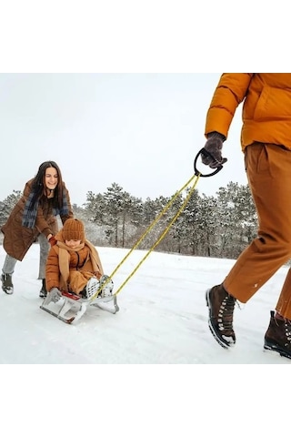 Besthome1 Karabinalarla Tırmanma Halatı, Yüksek Mukavemetli Paslanmaz Çelik Siyah
