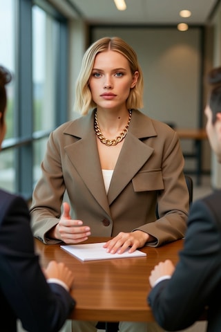 Benerly Kadın Oversize Ceket Yaka Uzun Kol Düz Desenli Blazer Ceket Fonks Vizon