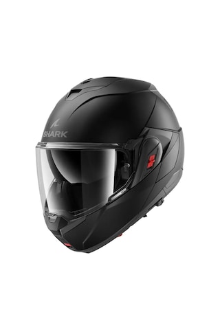 Shark Oxo Dark Shadow Mat Siyah Çene Açılır Kask Siyah