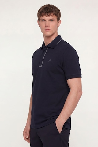 Sabri Özel Erkek Lacivert Dar Kesim Slim FitPamuk Pike Polo Yaka T-shirt