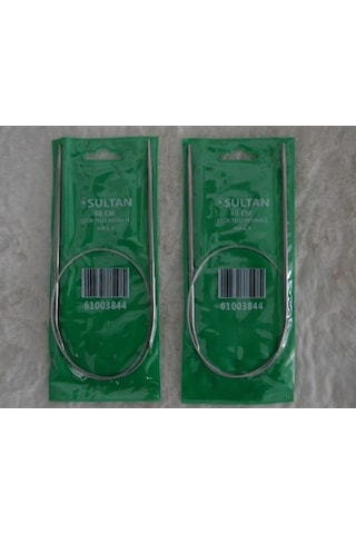 Çelik Telli Misinalı Şiş 60 Cm 3,5 No 2 Adet Çelik Telli Misinalı Şiş 60 Cm 3,5 No 2 Adet