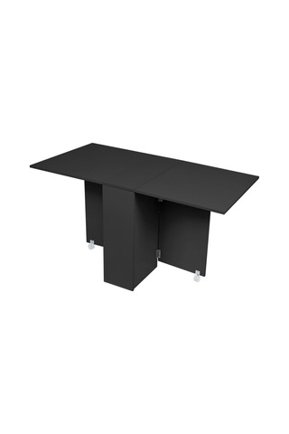 Silvia Siyah Ahşap Katlanır Yemek Masası