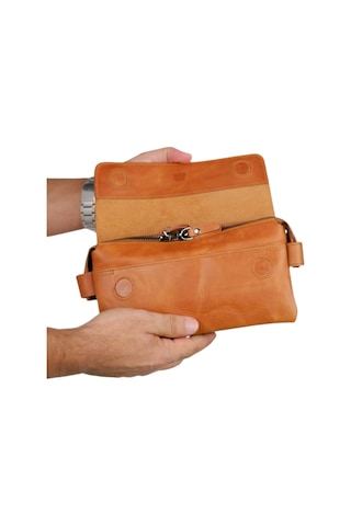 Mft Leather Hakiki Deri Unisex El Çantası Boliva 9874 Tiguan Camel
