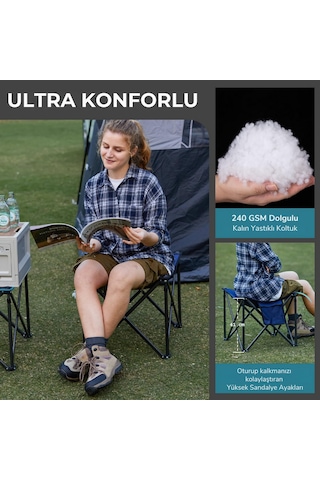 Fundango Cozy Stool Plus Ultra Konforlu Destekli Katlanır Tabure Grey Gri