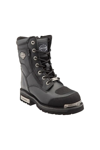 Harley Davidson Riddick Black Siyah Deri Erkek Bot