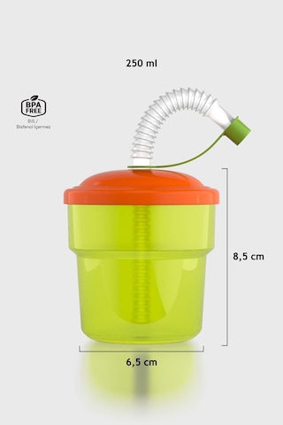 Renga Fizbo 250 Ml Pipetli Pp Bebek Bardak 221007 Yeşil - Turuncu