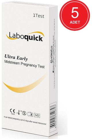 Laboquick Ultra Erken Gebelik Testi 1 Test x 5 Paket