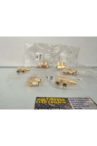 For-x Metal Y Fiş Xy-54t Kablo - Gold Jak1 Dişi 2 Erkek Çıkışlı